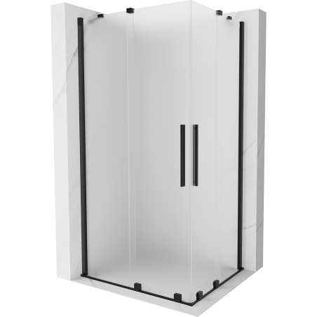 Mexen Velar Duo kabina prysznicowa rozsuwana 100 x 90 cm, szron, czarna - 871-100-090-32-70
