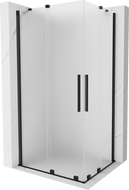 Mexen Velar Duo kabina prysznicowa rozsuwana 100 x 90 cm, szron, czarna - 871-100-090-32-70