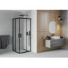 Mexen Rio kabina prysznicowa kwadratowa 90 x 90 cm, transparent, czarna - 860-090-090-70-00