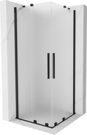 Mexen Velar Duo kabina prysznicowa rozsuwana 90 x 90 cm, szron, czarna - 871-090-090-32-70
