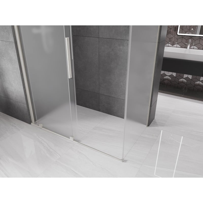 Mexen Velar kabina prysznicowa rozsuwana 150 x 75 cm, szron, nikiel szczotkowany - 871-150-075-31-97