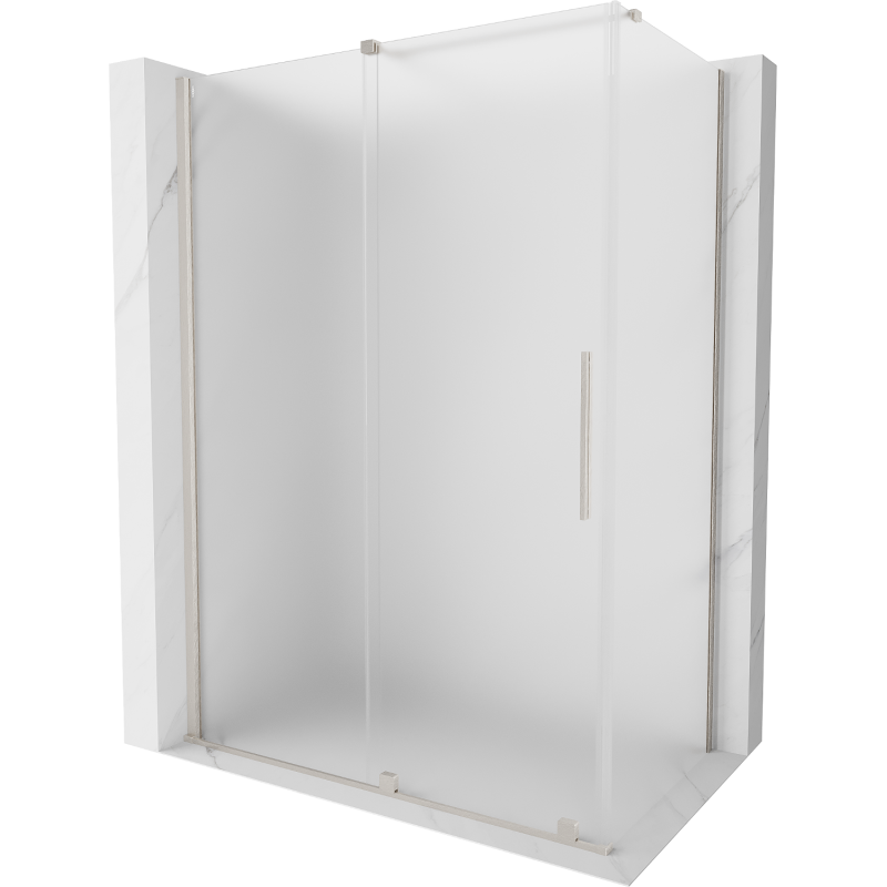 Mexen Velar kabina prysznicowa rozsuwana 150 x 90 cm, szron, nikiel szczotkowany - 871-150-090-31-97