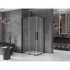 Mexen Velar Duo kabina prysznicowa rozsuwana 90 x 80 cm, szron, czarna - 871-090-080-32-70