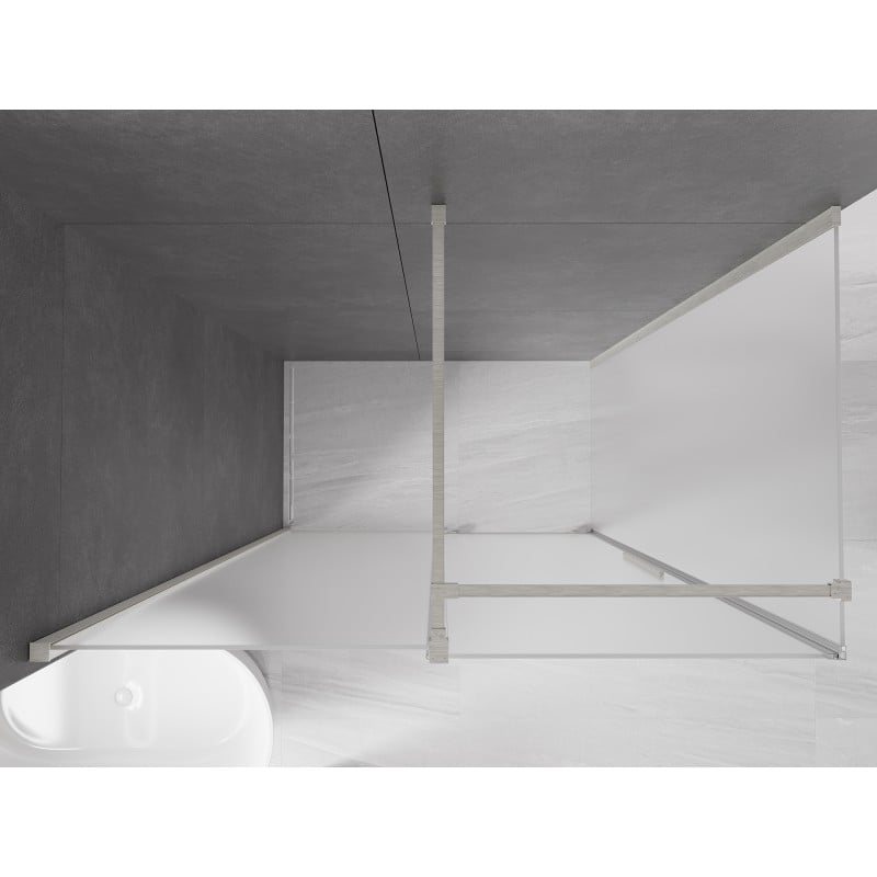 Mexen Velar kabina prysznicowa rozsuwana 150 x 90 cm, szron, nikiel szczotkowany - 871-150-090-31-97