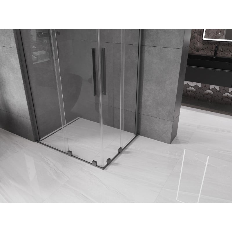 Mexen Velar Duo kabina prysznicowa rozsuwana 100 x 90 cm, transparent, gun metal - 871-100-090-02-95