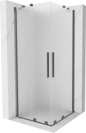 Mexen Velar Duo kabina prysznicowa rozsuwana 90 x 90 cm, szron, gun metal - 871-090-090-32-95
