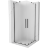 Mexen Velar Duo kabina prysznicowa rozsuwana 100 x 100 cm, szron, gun metal - 871-100-100-32-95