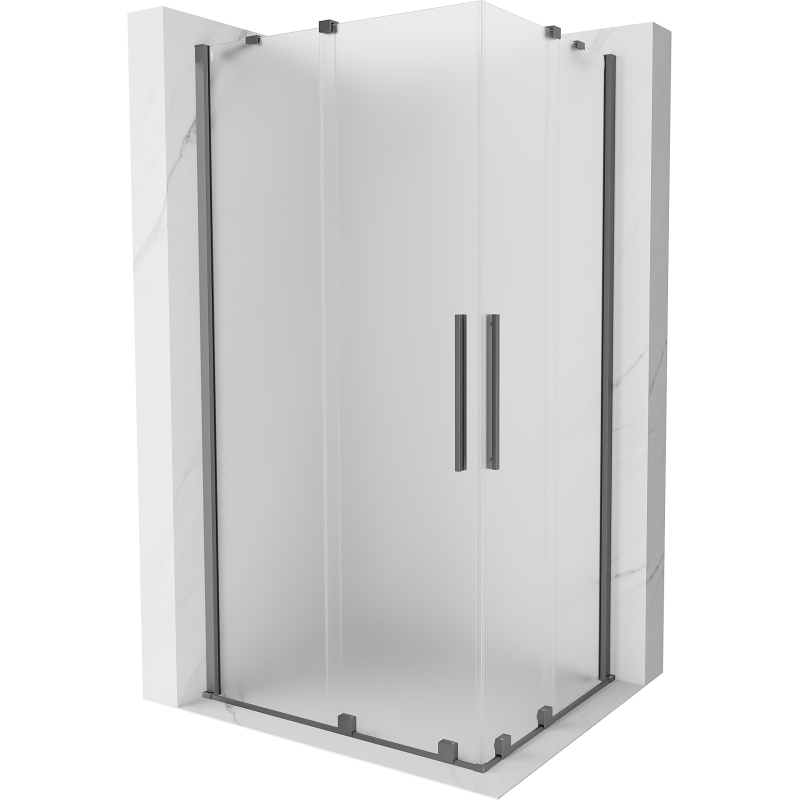 Mexen Velar Duo kabina prysznicowa rozsuwana 100 x 90 cm, szron, gun metal - 871-100-090-32-95