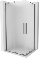 Mexen Velar Duo kabina prysznicowa rozsuwana 100 x 90 cm, szron, gun metal - 871-100-090-32-95