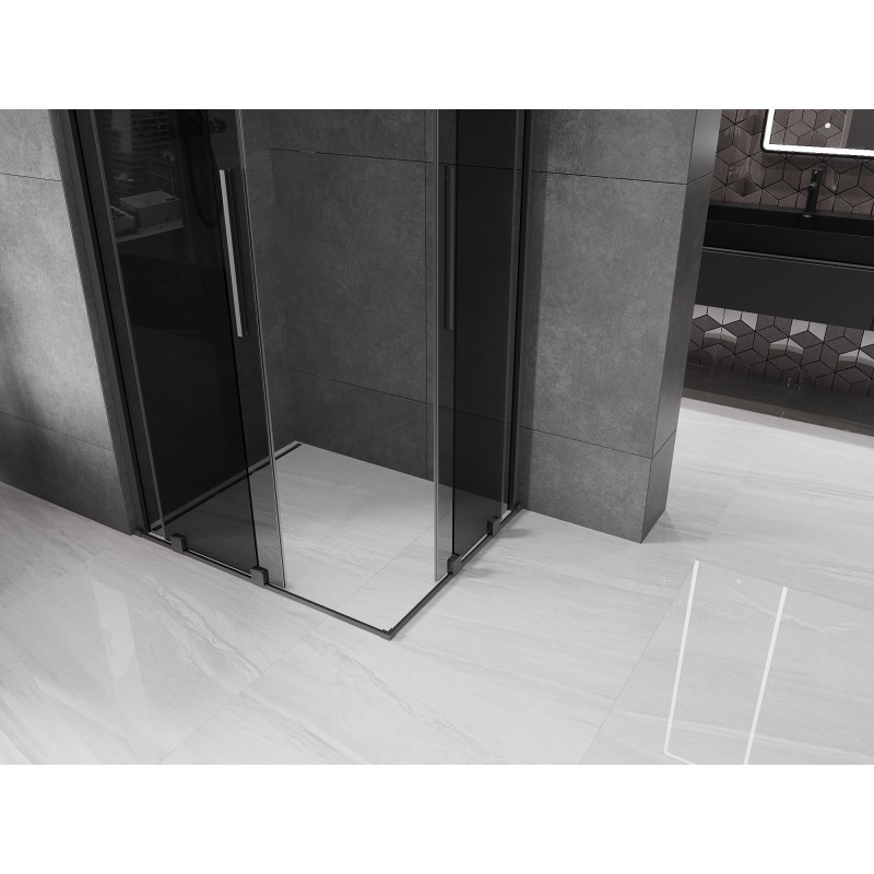 Mexen Velar Duo kabina prysznicowa rozsuwana 100 x 90 cm, grafit, gun metal - 871-100-090-42-95