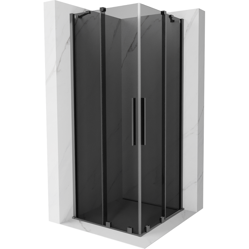 Mexen Velar Duo kabina prysznicowa rozsuwana 90 x 90 cm, grafit, gun metal - 871-090-090-42-95