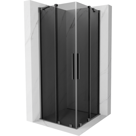 Mexen Velar Duo kabina prysznicowa rozsuwana 90 x 90 cm, grafit, gun metal - 871-090-090-42-95