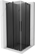Mexen Velar Duo kabina prysznicowa rozsuwana 100 x 100 cm, grafit, gun metal - 871-100-100-42-95