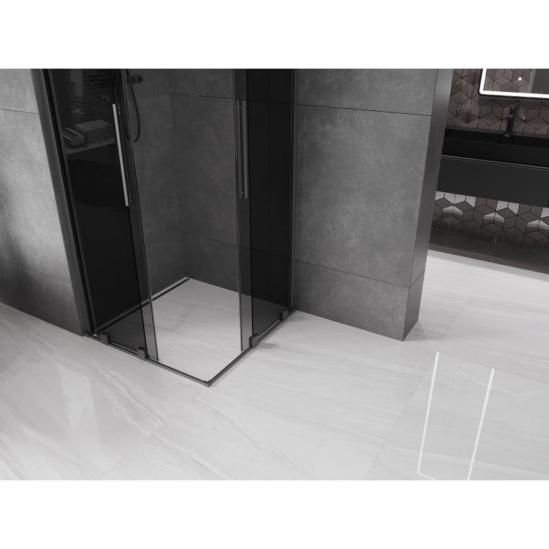 Mexen Velar Duo kabina prysznicowa rozsuwana 100 x 100 cm, grafit, gun metal - 871-100-100-42-95