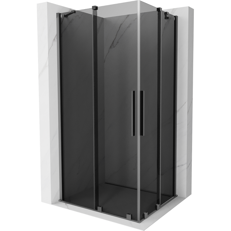 Mexen Velar Duo kabina prysznicowa rozsuwana 90 x 80 cm, grafit, gun metal - 871-090-080-42-95