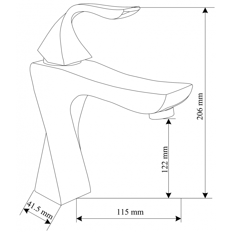 Mexen Estrella bateria umywalkowa, złota - 72300-50
