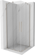 Mexen Velar Duo kabina prysznicowa rozsuwana 90 x 90 cm, transparent, nikiel szczotkowany - 871-090-090-02-97