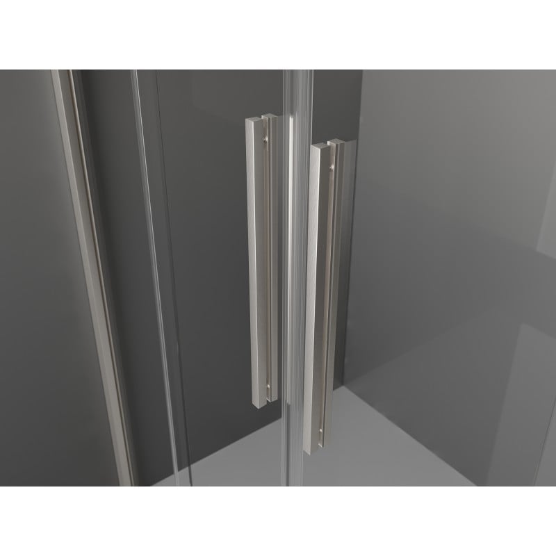 Mexen Velar Duo kabina prysznicowa rozsuwana 100 x 90 cm, transparent, nikiel szczotkowany - 871-100-090-02-97