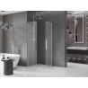 Mexen Velar Duo kabina prysznicowa rozsuwana 90 x 90 cm, szron, nikiel szczotkowany - 871-090-090-32-97