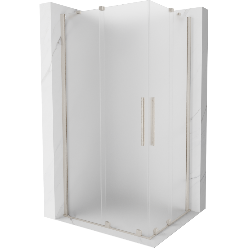 Mexen Velar Duo kabina prysznicowa rozsuwana 100 x 90 cm, szron, nikiel szczotkowany - 871-100-090-32-97