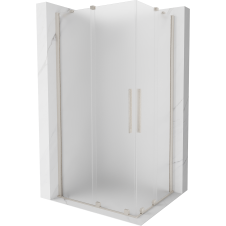 Mexen Velar Duo kabina prysznicowa rozsuwana 100 x 90 cm, szron, nikiel szczotkowany - 871-100-090-32-97