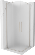 Mexen Velar Duo kabina prysznicowa rozsuwana 100 x 100 cm, szron, nikiel szczotkowany - 871-100-100-32-97