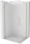 Mexen Velar Duo kabina prysznicowa rozsuwana 90 x 80 cm, szron, nikiel szczotkowany - 871-090-080-32-97