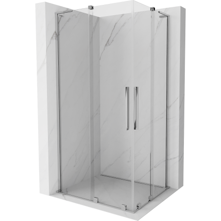 Mexen Velar L Duo kabina prysznicowa rozsuwana 90 x 80 cm, transparent, chrom - 871-090-080-02-03-01