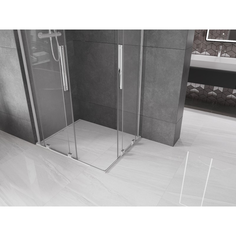 Mexen Velar L Duo kabina prysznicowa rozsuwana 90 x 80 cm, transparent, chrom - 871-090-080-02-03-01
