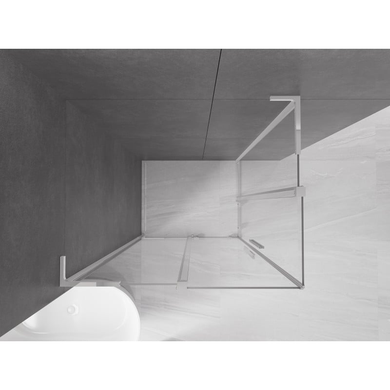 Mexen Velar L Duo kabina prysznicowa rozsuwana 90 x 80 cm, transparent, chrom - 871-090-080-02-03-01