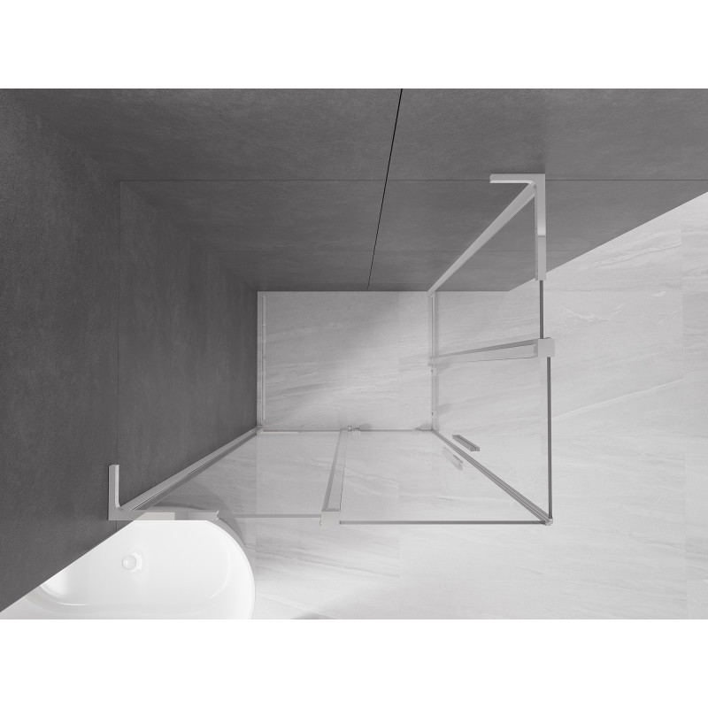Mexen Velar L Duo kabina prysznicowa rozsuwana 100 x 90 cm, transparent, chrom - 871-100-090-02-03-01