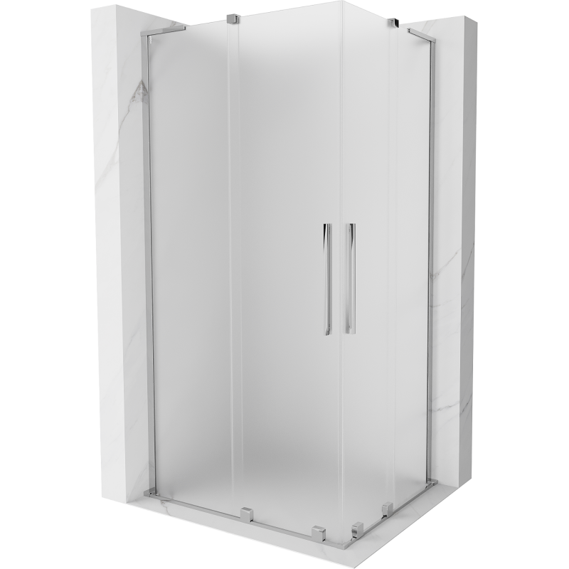 Mexen Velar L Duo kabina prysznicowa rozsuwana 100 x 90 cm, szron, chrom - 871-100-090-02-33-01