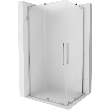 Mexen Velar L Duo kabina prysznicowa rozsuwana 100 x 90 cm, szron, chrom - 871-100-090-02-33-01