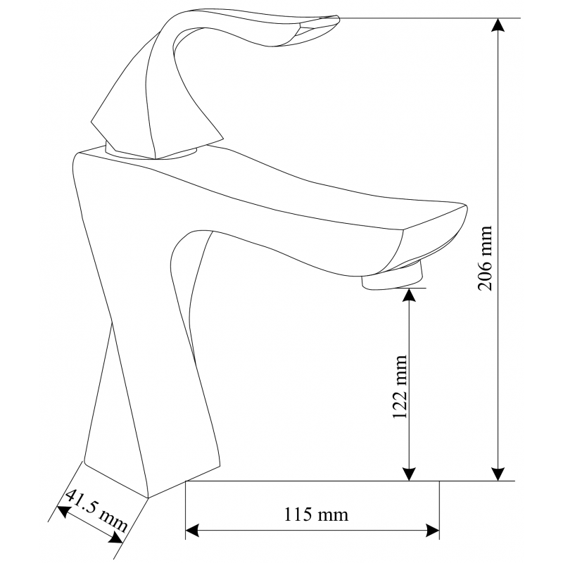 Mexen Estrella DQ02 zestaw wannowy, złoty - 72303DQ02-50