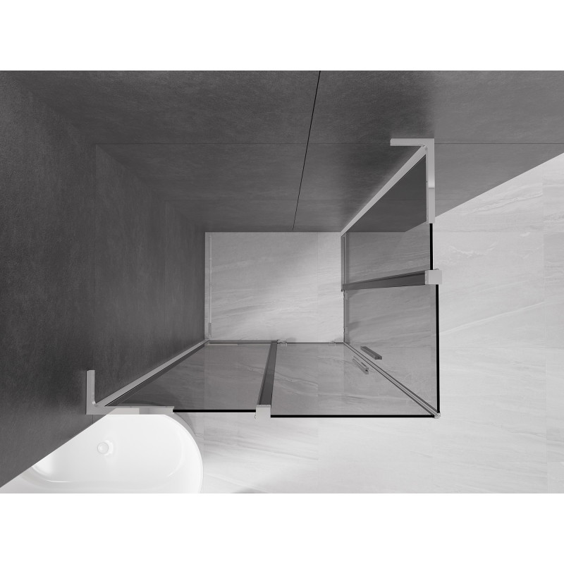 Mexen Velar L Duo kabina prysznicowa rozsuwana 90 x 80 cm, grafit, chrom - 871-090-080-02-43-01