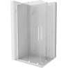 Mexen Velar L Duo kabina prysznicowa rozsuwana 100 x 90 cm, transparent, biała - 871-100-090-02-03-20