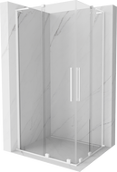 Mexen Velar L Duo kabina prysznicowa rozsuwana 100 x 90 cm, transparent, biała - 871-100-090-02-03-20