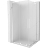 Mexen Velar L Duo kabina prysznicowa rozsuwana 100 x 90 cm, szron, biała - 871-100-090-02-33-20