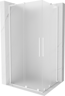 Mexen Velar L Duo kabina prysznicowa rozsuwana 100 x 90 cm, szron, biała - 871-100-090-02-33-20