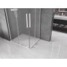 Mexen Velar L Duo kabina prysznicowa rozsuwana 100 x 90 cm, szron, biała - 871-100-090-02-33-20