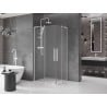 Mexen Velar L Duo kabina prysznicowa rozsuwana 100 x 90 cm, szron, biała - 871-100-090-02-33-20