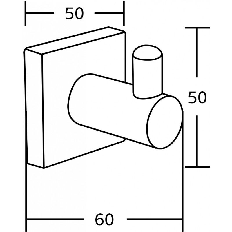 Mexen Rufo haczyk na ręcznik, chrom - 7050935-00