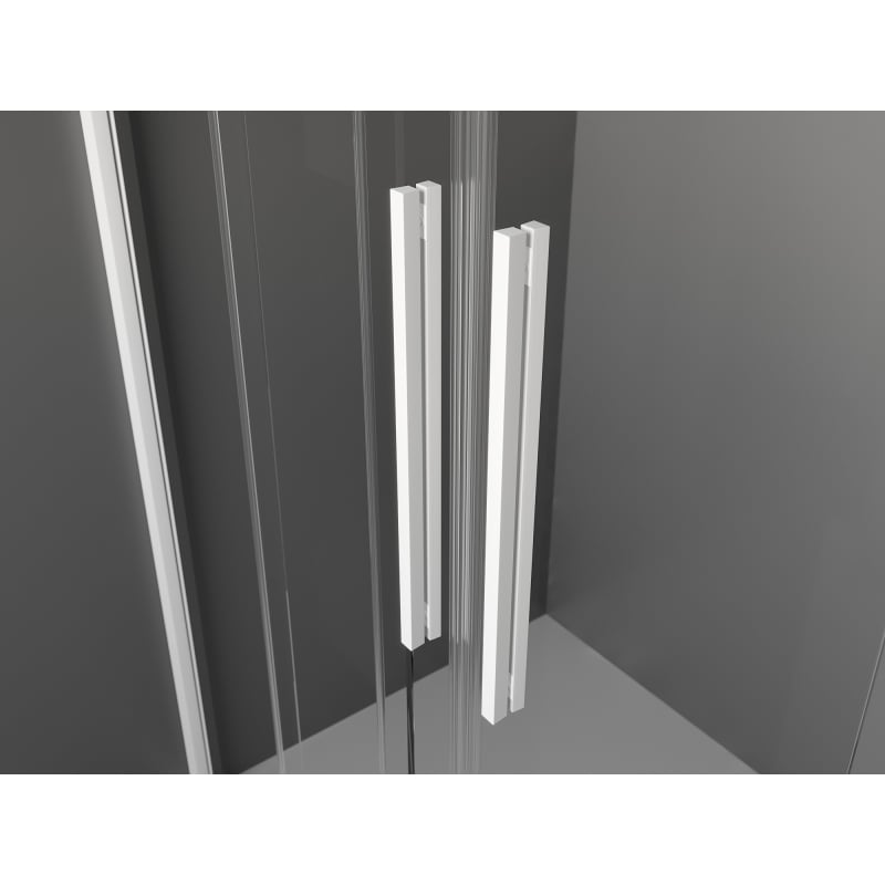 Mexen Velar L Duo kabina prysznicowa rozsuwana 100 x 90 cm, grafit, biała - 871-100-090-02-43-20