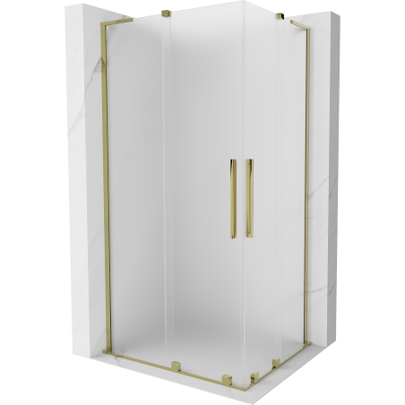Mexen Velar L Duo kabina prysznicowa rozsuwana 90 x 80 cm, szron, złota - 871-090-080-02-33-50