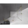 Mexen Velar L Duo kabina prysznicowa rozsuwana 90 x 80 cm, szron, złota - 871-090-080-02-33-50