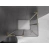Mexen Velar L Duo kabina prysznicowa rozsuwana 100 x 90 cm, grafit, złota - 871-100-090-02-43-50