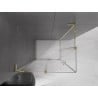 Mexen Velar L Duo kabina prysznicowa rozsuwana 90 x 80 cm, transparent, złota - 871-090-080-02-03-50