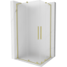 Mexen Velar L Duo kabina prysznicowa rozsuwana 90 x 80 cm, szron, złota szczotkowana - 871-090-080-02-33-55