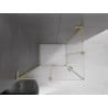 Mexen Velar L Duo kabina prysznicowa rozsuwana 100 x 90 cm, szron, złota szczotkowana - 871-100-090-02-33-55