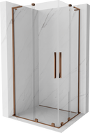 Mexen Velar L Duo kabina prysznicowa rozsuwana 90 x 80 cm, transparent, różowe złoto - 871-090-080-02-03-60